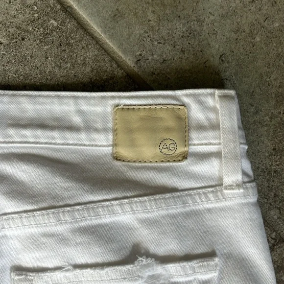 Like New AG Adriano Goldschmied White Ex Boyfriend Slim Slouchy Jeans 28 R - Picture 12 of 12